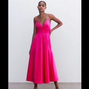 Zara hot pink dress
